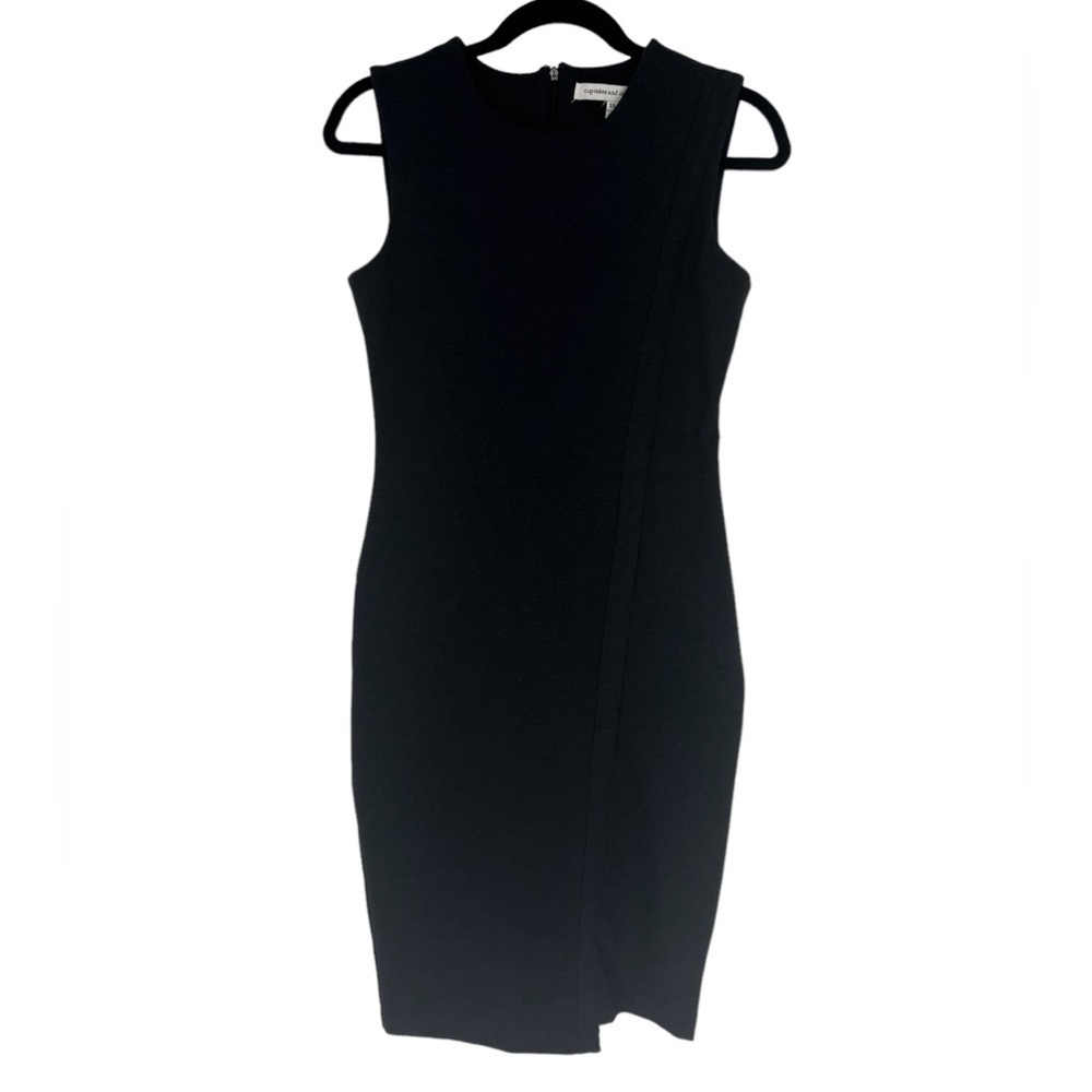 Cupcakes & Cashmere Charcoal Asymmetrical‎ Sheath Dress Size XS